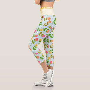 Smoke And Flowers Capri Leggings