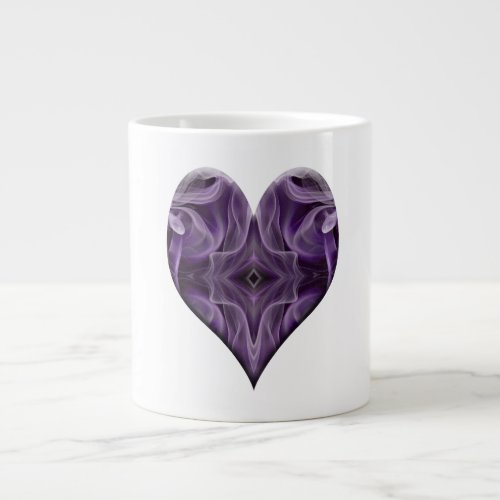 Smoke Art Purple Heart 1700 Giant Coffee Mug