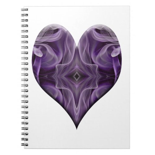 Smoke Art Purple Heart 1700 Notebook