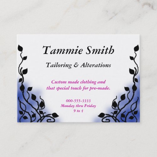 smoke blue business card