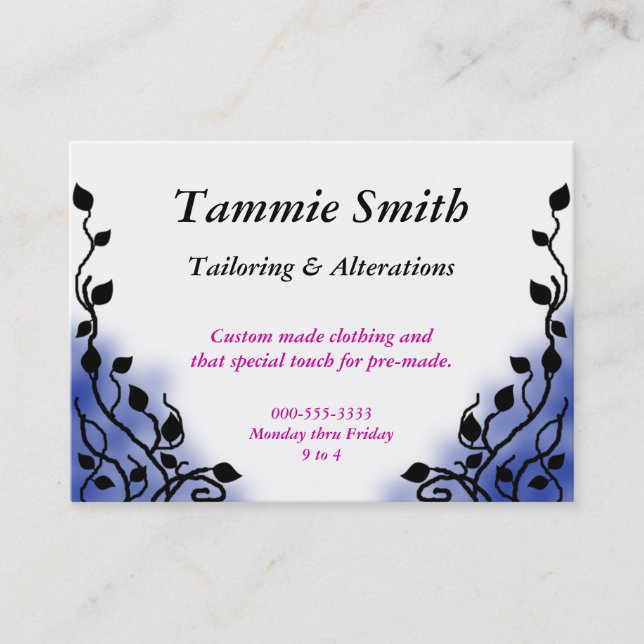 smoke blue business card (Front)