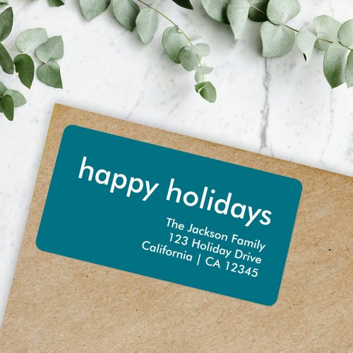 Smoke Blue  Dusky Moody Christmas Return Address Label