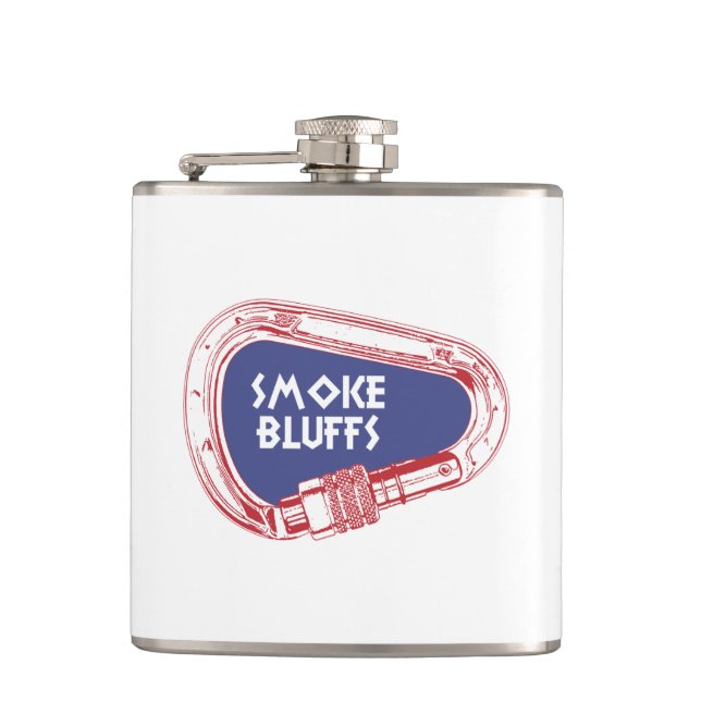 Smoke Bluffs Climbing Carabiner Flask (Front)