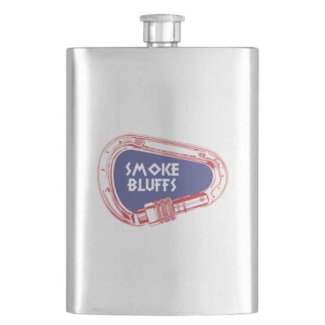 Smoke Bluffs Climbing Carabiner Flask (Front)