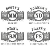 Smoke Box Set w/ Set of 4 Marquee Whiskey Glasses (Designs)