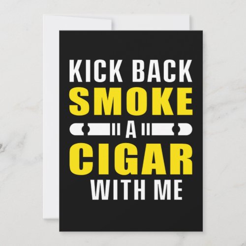 Smoke Cigar With Me Cigars Lover Humidor Gift Invitation