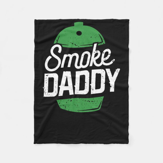 Smoke Daddy Green Egg Pitmaster Dad Bbq Grill  Fleece Blanket (Front)