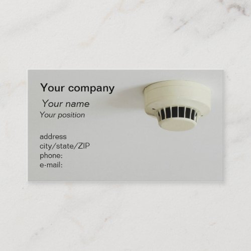 Smoke detector business card
