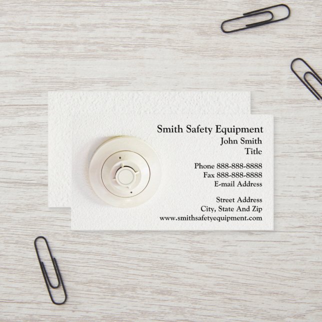 Smoke Detector Business Card (Front/Back In Situ)