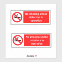 Smoke Detectors In Operation Sticker