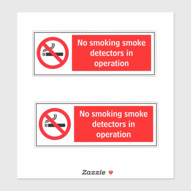 Smoke Detectors In Operation Sticker (Sheet)