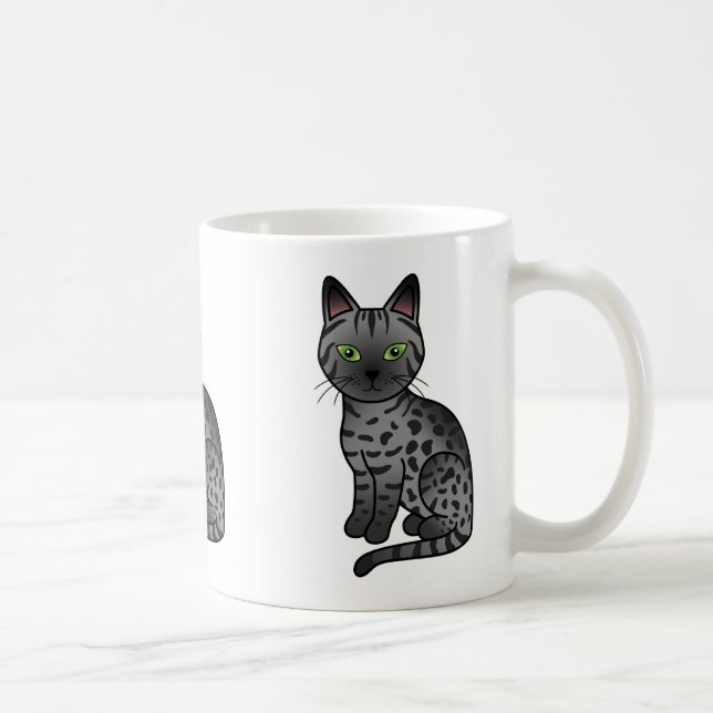 Smoke Egyptian Mau Coffee Mug (Right)