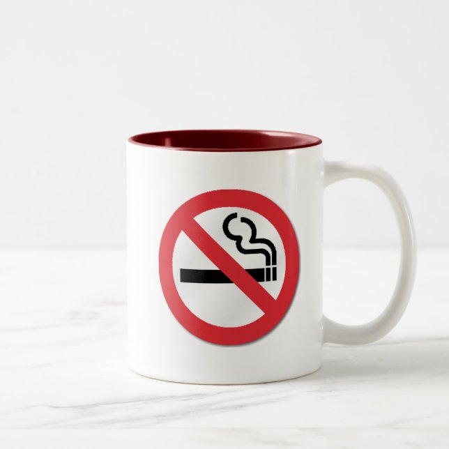 Smoke-free Coffee Two-Tone Coffee Mug (Right)