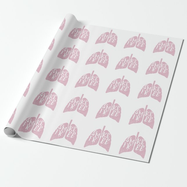 Smoke Free Healthy Lungs Wrapping Paper (Unrolled)
