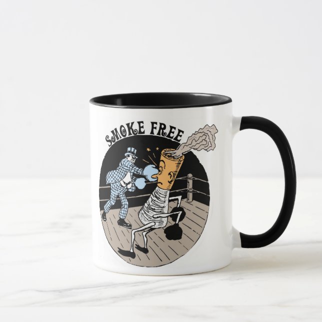 Smoke Free. Kicking butt! Mug (Right)