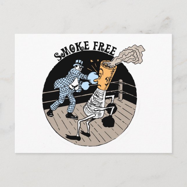 Smoke Free. Kicking butt! Postcard (Front)
