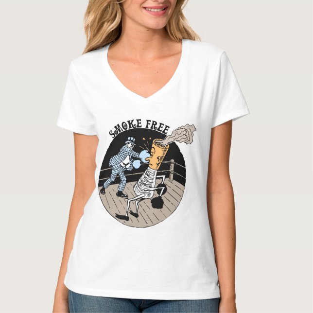 Smoke Free. Kicking butt! T-Shirt (Front)