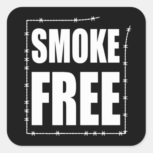 Smoke Free Square Sticker