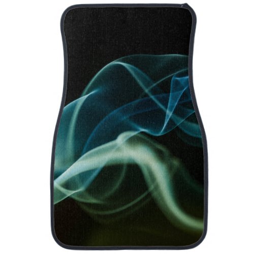 Smoke glowing in the night car floor mat