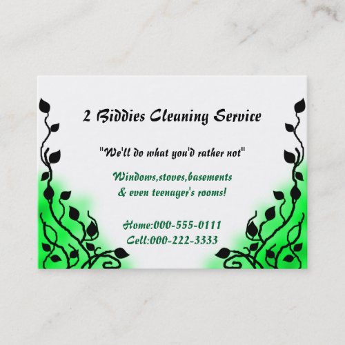 smoke green business card