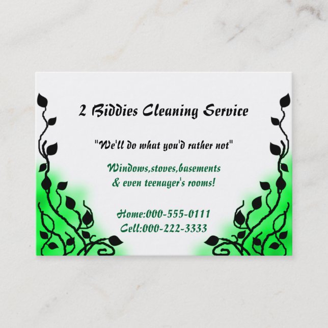smoke green business card (Front)