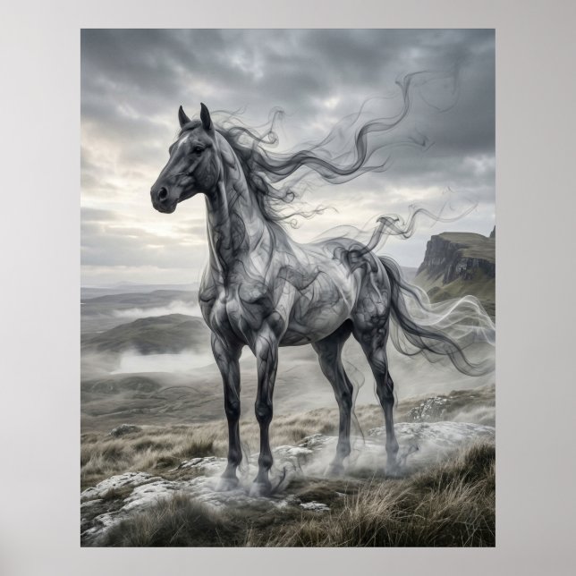 Smoke Horse Windblown Plateau Poster (Front)