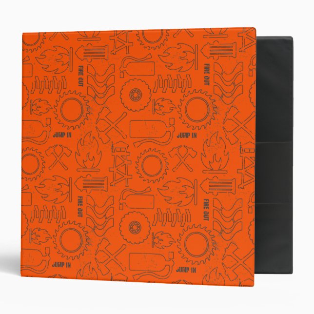 Smoke Jumpers Orange Pattern Binder (Front/Inside)