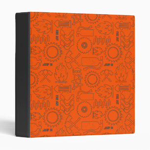 Smoke Jumpers Orange Pattern Binder
