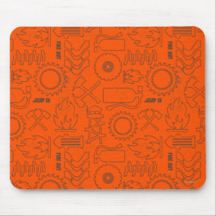 Smoke Jumpers Orange Pattern Mouse Pad