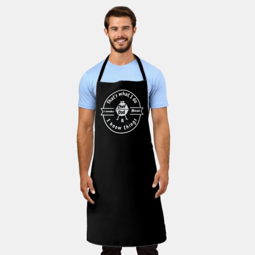 smoke meat  i know things funny custom gift apron