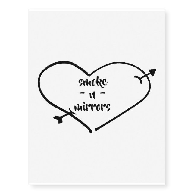 Smoke -n- Mirrors temporary tattoo (Front)