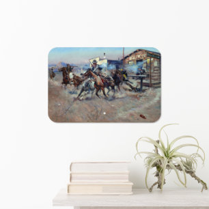 Smoke of a 45 Charles Marion Russell C1908 Metal Sign