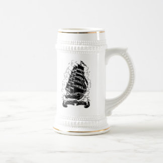 smoke or fire ship beer stein