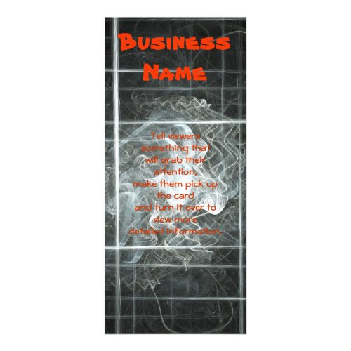 Smoke Over Black Business Template Rack Card