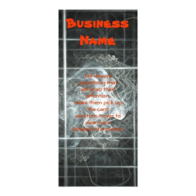 Smoke Over Black Business Template Rack Card (Front)
