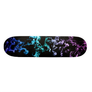 Smoke Pattern 2 on Black Skateboard Deck