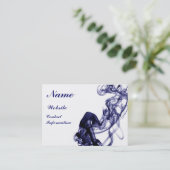 Smoke Photography - Blue Business Card (Standing Front)