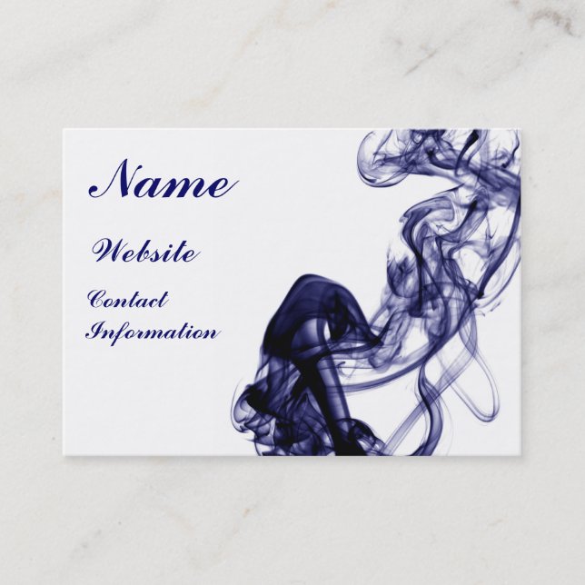 Smoke Photography - Blue Business Card (Front)