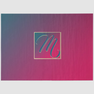 Smoke Purple Gradient Monogram Tissue Paper