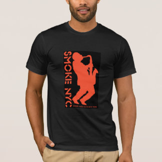 Smoke red on Black T-Shirt