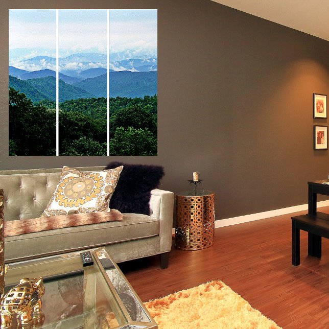 Smoke Rises On TN/NC Blue Ridge Mountains Triptych (Creator Uploaded)
