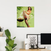 Smoke Screen Pin Up Art Poster (Home Office)