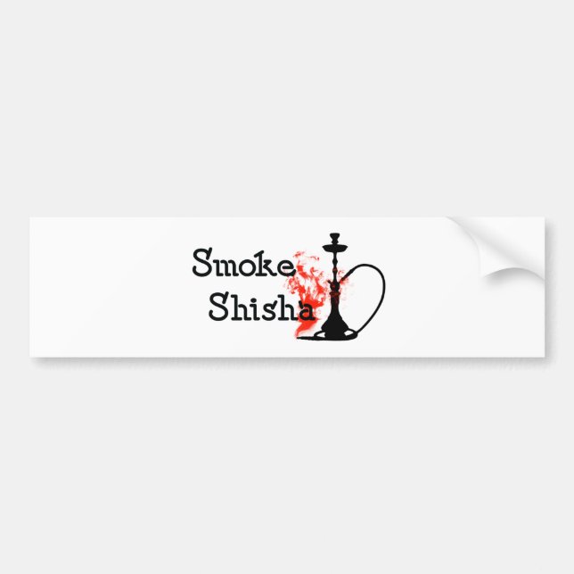 Smoke Shisha Bumper Sticker (Front)