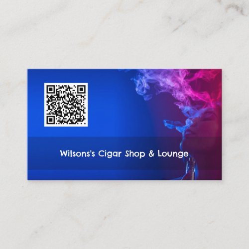 Smoke Shop Vape QR Code Business Card