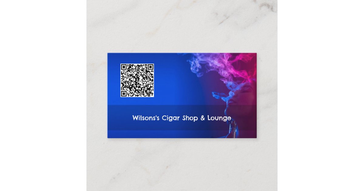 Smoke Shop Vape QR Code Business Card | Zazzle