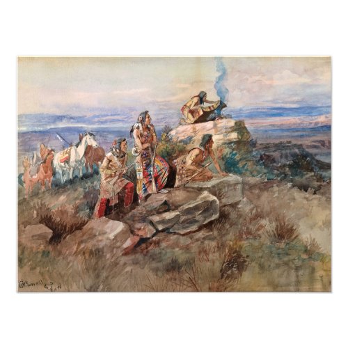 Smoke Signal by Charles Marion Russell Photo Print