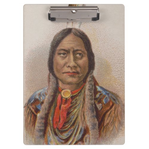 Smoke Signals Lakota Indian Chief Sitting Bull Clipboard