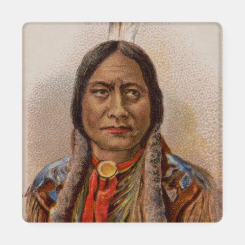 Smoke Signals Lakota Indian Chief Sitting Bull Coaster Set