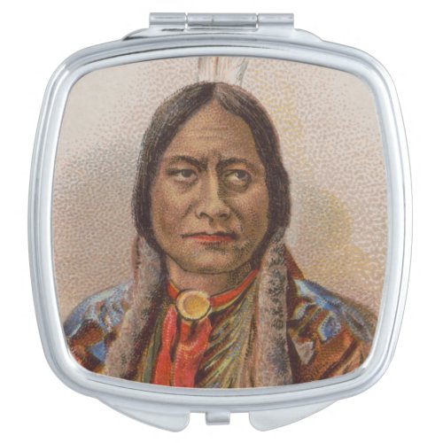 Smoke Signals Lakota Indian Chief Sitting Bull Compact Mirror