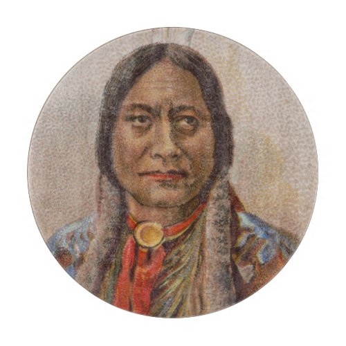 Smoke Signals Lakota Indian Chief Sitting Bull Cutting Board
